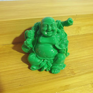 Buddha Statue Set | Jade Green Lucky Buddha Set Of 6 | Wealth Prosperity Health Gifts