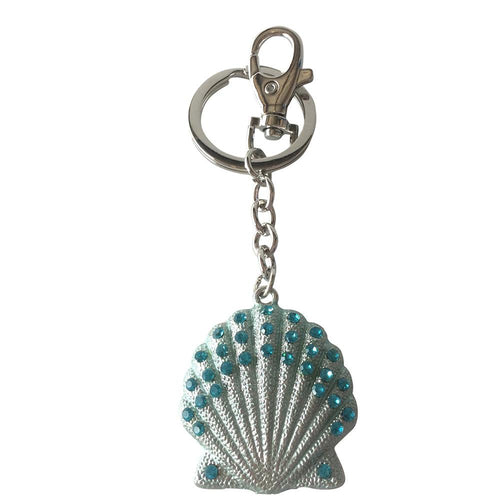 Ocean Clam - Large Blue Keyring / Bag Chain / Keychain / Bag Charm Ocean Gift