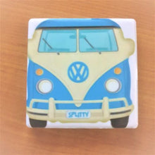 Load image into Gallery viewer, Kombi VW Splitty Ceramic Fridge Magnet | Blue &amp; White Split Windscreen Kombi Gift