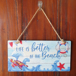 Beach Sign | Life Is Better At The Beach Ocean Gift | Beach Sign Gift