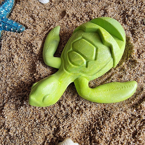 Turtle | Lime Green Recycled Plastic Turtle Gift | Hand Crafted Sea Turtle Holder FS