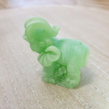 Load image into Gallery viewer, Jade lucky elephant statue set 