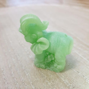 Jade lucky elephant statue set 