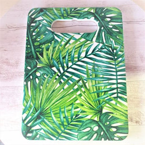 Tropical Palm Coasters & Cheese Board Gift Set | Kitchen Table Coasters | Ceramic Serving Board
