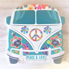 Load image into Gallery viewer, Kombi VW Kitchen Trivet | Kombi Peace &amp; Love Sign Plaque | Kombi Lover Décor Giftware