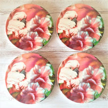 Load image into Gallery viewer, Australian Pink &amp; Grey Galah Coasters | Boxed Gift Set Of 4 Table Bar Coasters