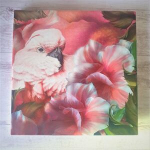 Australian Pink & Grey Galah Bird Kitchen Table Gift Set | Australian Cockatoo