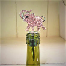 Load image into Gallery viewer, Elephant Gift | Lucky Pink Elephant Bottle Stopper | Wine Stopper | Boxed Gift | Wine Gift