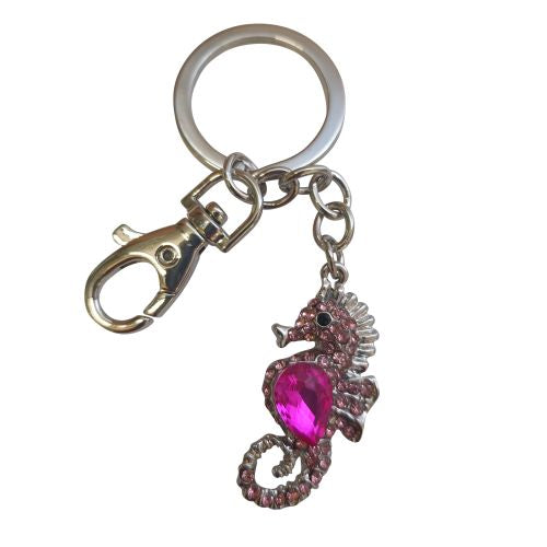 Seahorse Keyring | Beautiful Pink Seahorse Keychain Ocean Gift