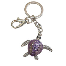 Load image into Gallery viewer, Turtle Keyring | Purple Turtle Keychain Ocean Gift | Bag Chain | Bag Charm