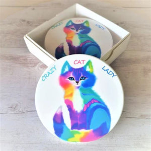 Cat Gift Box Hamper Set | Rainbow Crazy Cat Lady Cat Lovers Gift | Cat people Gift Sets