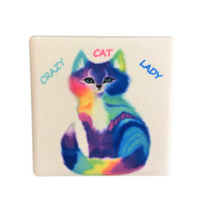 Load image into Gallery viewer, Cat Magnet Gift | Crazy Cat Lady Rainbow Fridge Bar Magnet | Purrrfect Cat Gift