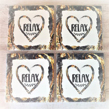 Load image into Gallery viewer, Relax Coasters | Home Décor | Set Of 4 Boxed Gift Set | Table Bar Patio Coasters