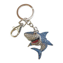 Load image into Gallery viewer, Shark Keychain Gift | Blue Sharky Shark Cartoon Keyring | Bag Chain Ocean Gift
