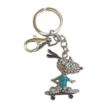 Load image into Gallery viewer, Dog On Skateboard Keyring Keychain Bag Chain Bag Charm Gift Dog Lover Gift