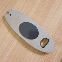 Load image into Gallery viewer, Surfboard Gift | Flip Flop Repair Shop Bottle Opener Surfboard Fridge Bar Magnet