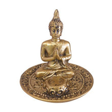 Load image into Gallery viewer, Buddha Thai Incense Stick Holders Set Of 2 | Gold Protection Buddha | Gold Pray Buddha
