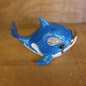 Blue Whale Trinket Jewellery Keepsake Box | Cute Whale Gift | Ornament