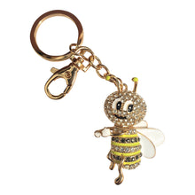 Load image into Gallery viewer, Bee Keychain Gift | Cute Garden Bee Keyring | Gold Bee Bag Chain Gift