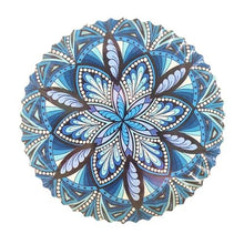 Load image into Gallery viewer, Mandala Blue Round Trivet | Kitchen Serving Plate Gift | Decorative Tile