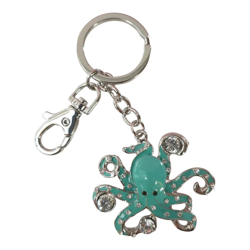 Octopus Keychain Gift | Blue Octopus Ocean Marine Animal | Octopus Keyring Gift