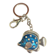 Load image into Gallery viewer, Fish Keychain | Blue Tropical Fish Keyring Ocean Gift | Bag Chain