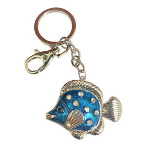 Fish Keychain | Blue Tropical Fish Keyring Ocean Gift | Bag Chain