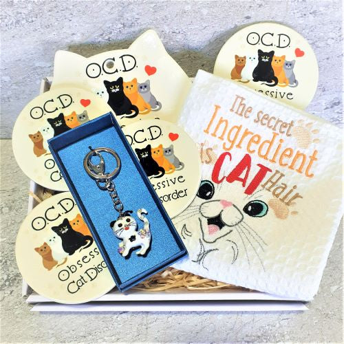 Cat Gift Hamper Set | OCD Obsessive Cat Disorder Cat Lovers | Cat People Gifts