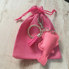 Load image into Gallery viewer, Mermaid Bag Chain | Cloth Mermaid With Pink Tassel Keyring | Keychain Mythical Creature