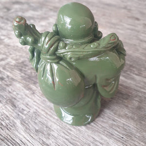 Buddha Dark Green Statue Ornament | Wealth Positivity Abundance & Good Fortune