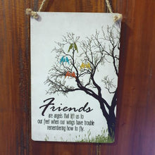 Load image into Gallery viewer, Friends | Friends Are Like Angels That Lift Us To Our Feet | Wooden Friendship Sign Gift