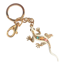 Load image into Gallery viewer, gecko gifts gecko keyring gecko keychain rhinestone gecko 
