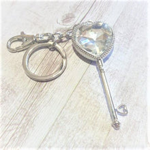 Load image into Gallery viewer, Key To My Heart Silver Keyring Gift | Bag Chain | Key Chain | Love Gift