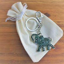 Load image into Gallery viewer, Elephant Keyring  | Lucky Green Elephant Keyring | Bag Chain | Keychain | Gift Bag Gift