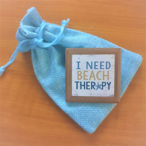 Beach Fridge Magnet | I Need Beach Therapy Ceramic Gift | Ocean Beach Themed Gift