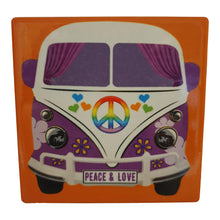 Load image into Gallery viewer, Kombi VW Coasters |  Kombi Peace &amp; Love Purple Kombi Coasters | Boxed Set Of 4