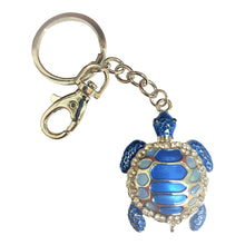Load image into Gallery viewer, Turtle Keyring | Blue Large Turtle Keychain Ocean Gift | Bag Chain | Bag Charm