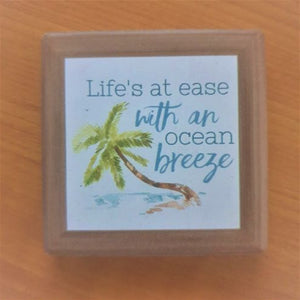 Beach Fridge Magnet | Life's At Ease With An Ocean Breeze Beach Lovers Gift
