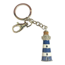 Load image into Gallery viewer, Lighthouse Keychain Gift | Lighthouse Keyring Bag Charm | Ocean Lighthouse Gift