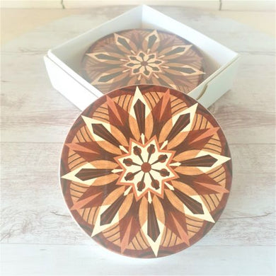 Mandala earth table coaster set 