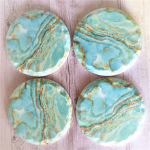 Load image into Gallery viewer, Home Decore Coasters | Ocean Tidal Swirl Image Table Coaster Set | Bar Kitchen Coasters