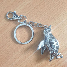 Load image into Gallery viewer, Penguin Keyring | Black &amp; Silver Penguin Keychain Gift | Ocean Bird