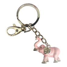 Load image into Gallery viewer, An upward-pointing elephant trunk is said to bring authority, good fortune, money, and goodwill. The elephant spreads its trunk in greeting and gladness. To get blessings and compassion, place an elephant with its trunk pointing upward.  Our super cute trunk up pink elephant will be the perfect gift for elephant lovers.