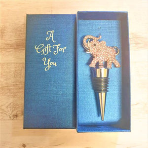 Elephant Gift | Lucky Pink Elephant Bottle Stopper | Wine Stopper | Boxed Gift | Wine Gift