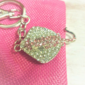 Stingray Keychain Gift | Pink & Silver Keyring | Ocean Lovers Gift Gift