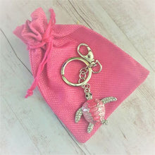 Load image into Gallery viewer, Turtle Keyring | Pink Turtle Keychain Ocean Gift | Bag Chain | Bag Charm