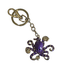 Load image into Gallery viewer, Purple ocean octopus keyring keychain bag chain gift 