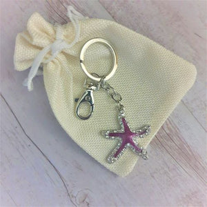 Starfish Keychain | Purple & Silver Keyring | Keychain | Bag Chain | Bag Charm | Ocean Gift