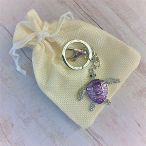 Turtle Keyring | Purple Turtle Keychain Ocean Gift | Bag Chain | Bag Charm
