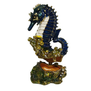 Seahorse Ocean Marine Animal - Jewellery Trinket Box Ornament